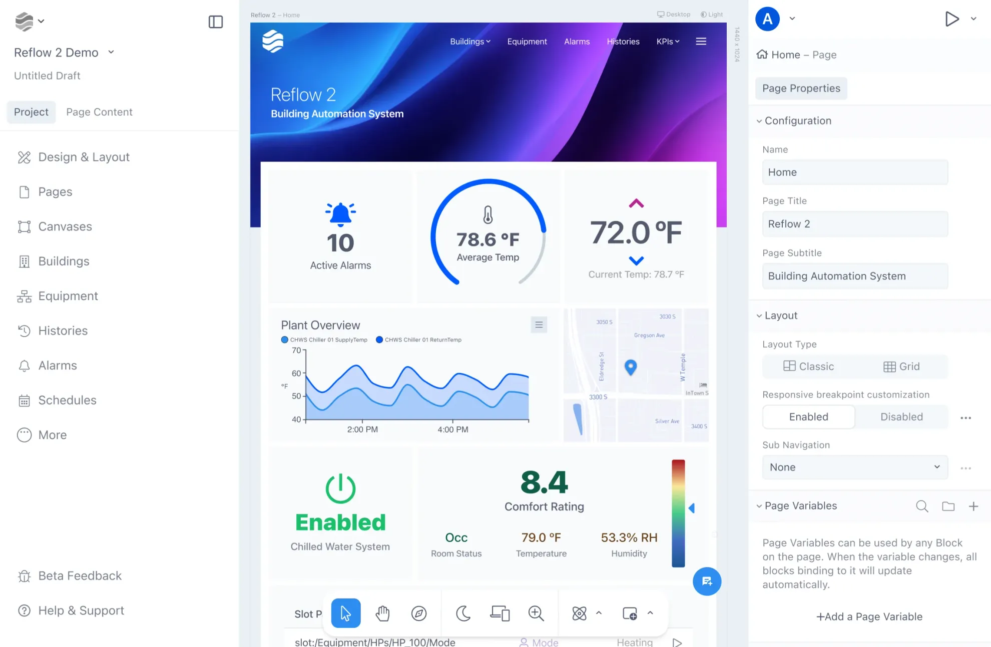 The same dashboard in light mode